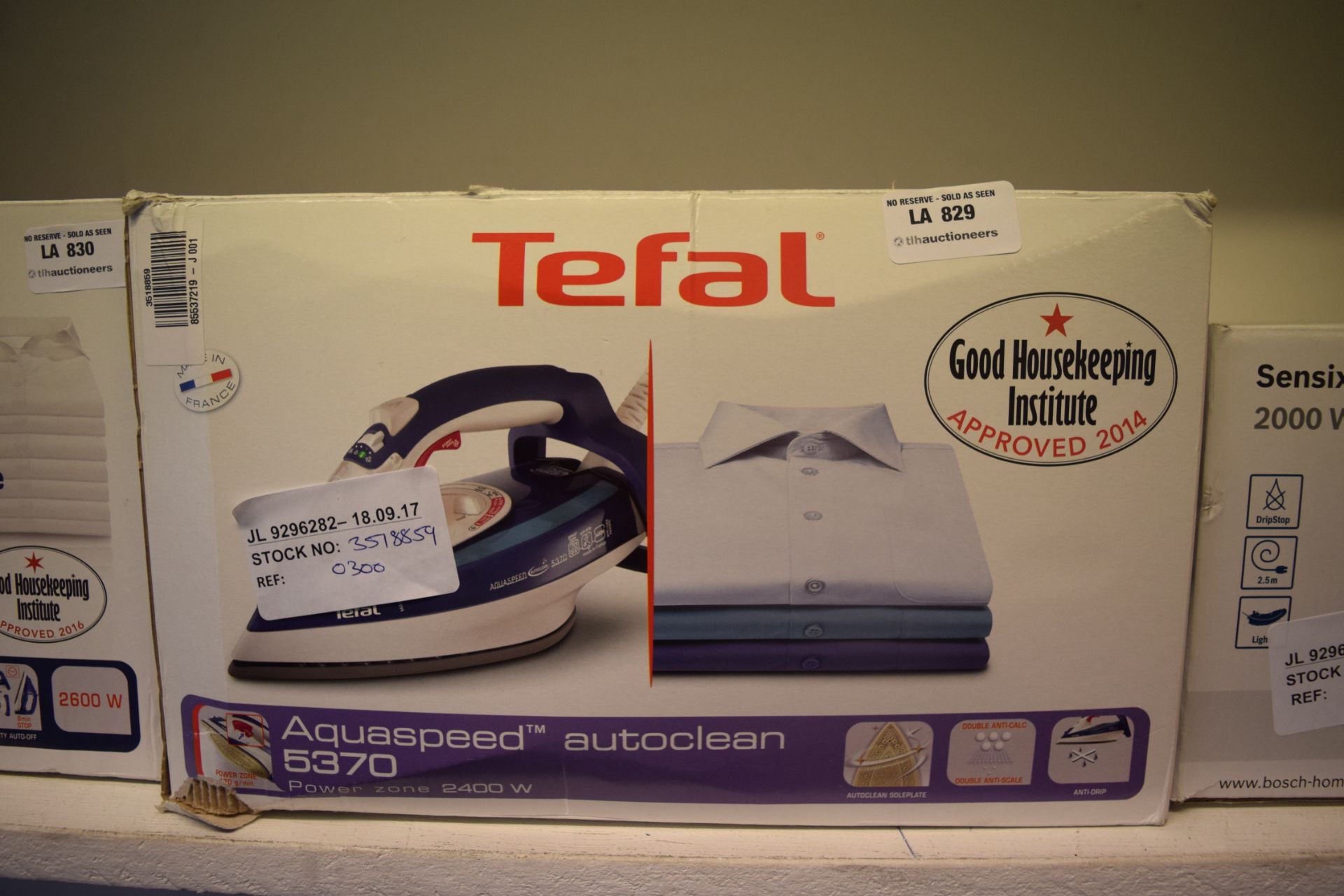 1 x BOXED TEFAL AQUA SPEED STEAM IRON RRP £30 18/09/17 3518859 *PLEASE NOTE THAT THE BID PRICE IS