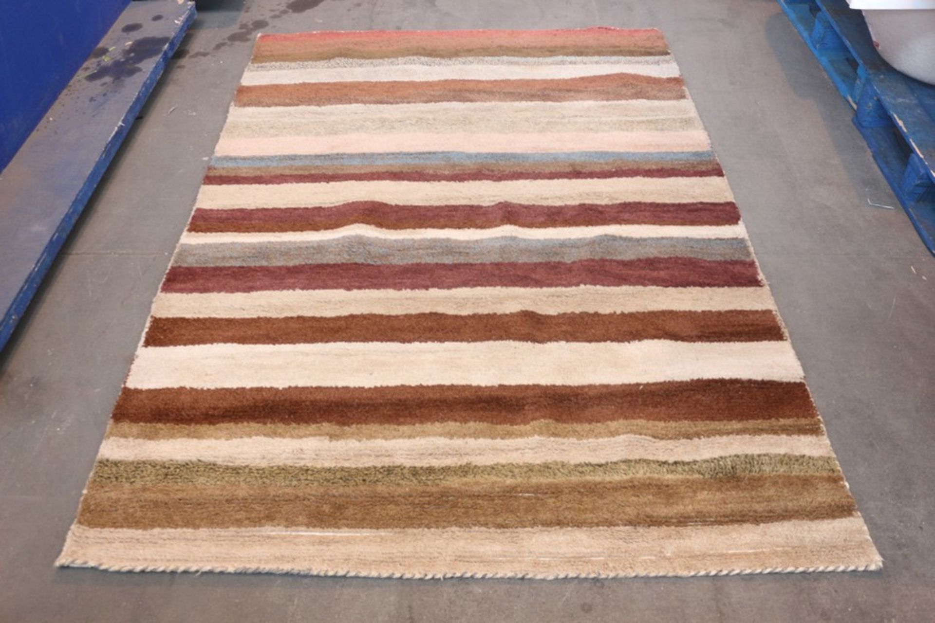 1X DESIGNER HADN MADE INDIAN FLOOR RUG IN STRIPE RRP £275 (TLH-RUG)