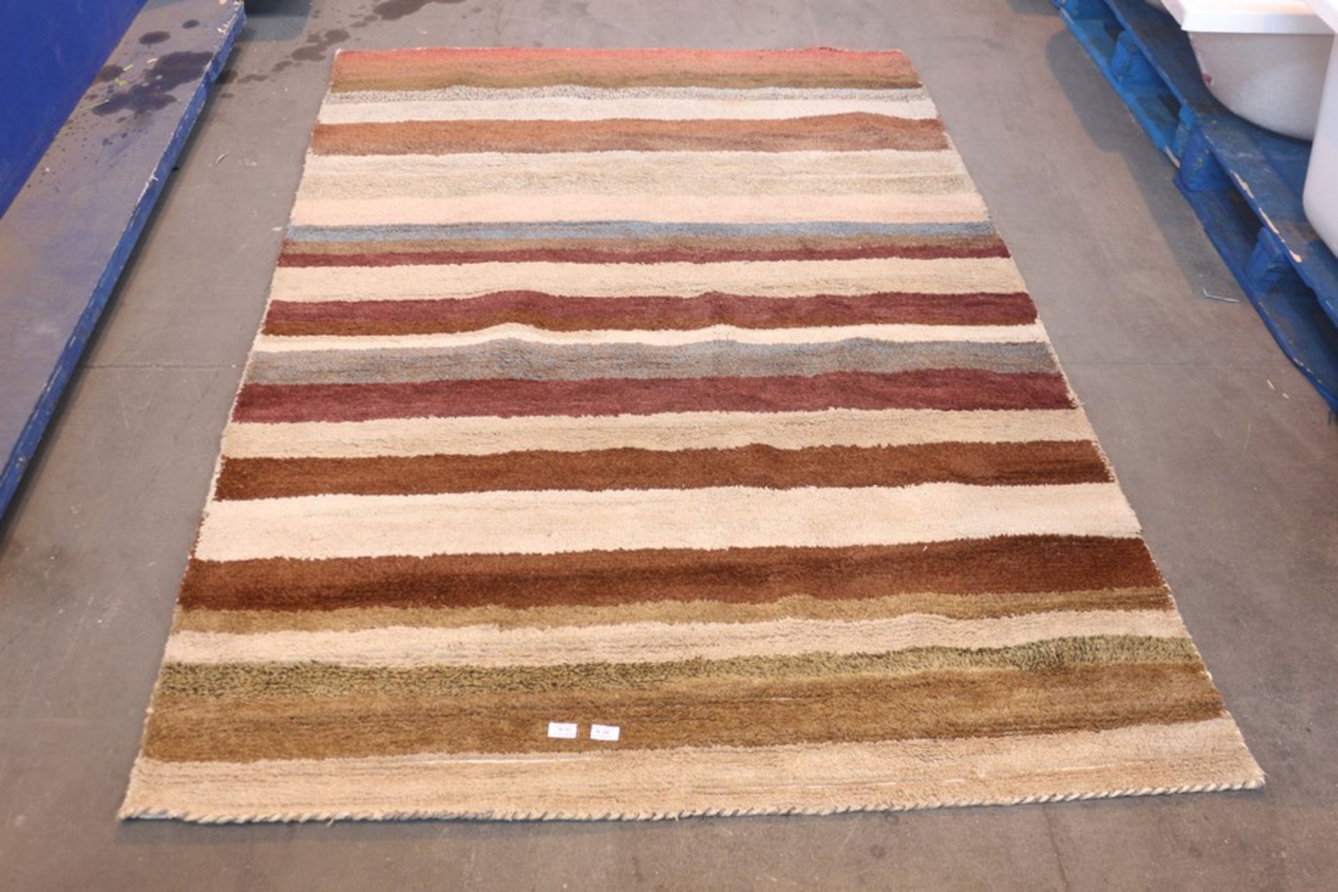 1X DESIGNER HADN MADE INDIAN FLOOR RUG IN STRIPE RRP £275 (TLH-RUG)