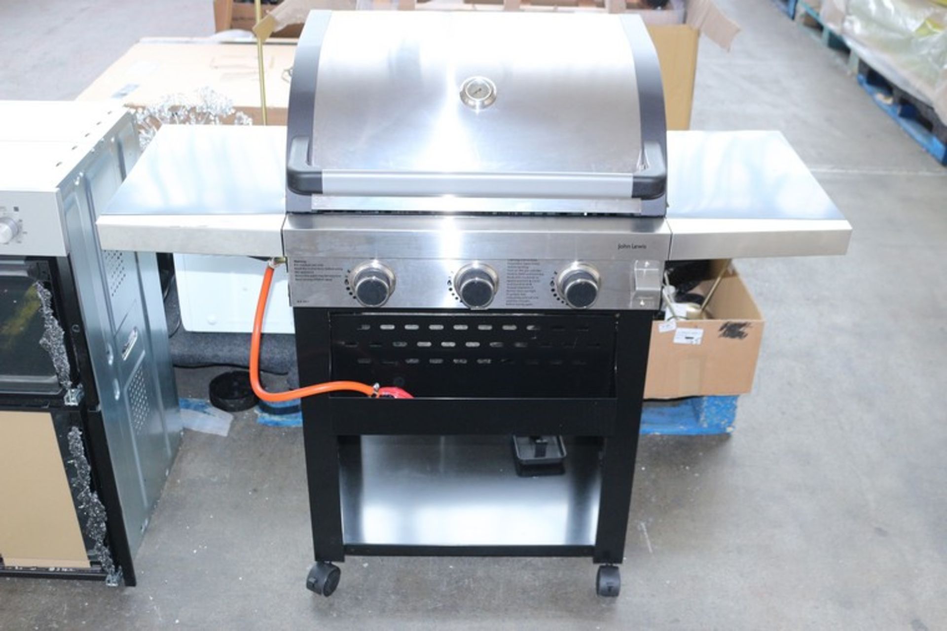 1 x JL 3 BURNER GAS BBQ (19.09.17) (2540173) *PLEASE NOTE THAT THE BID PRICE IS MULTIPLIED BY THE