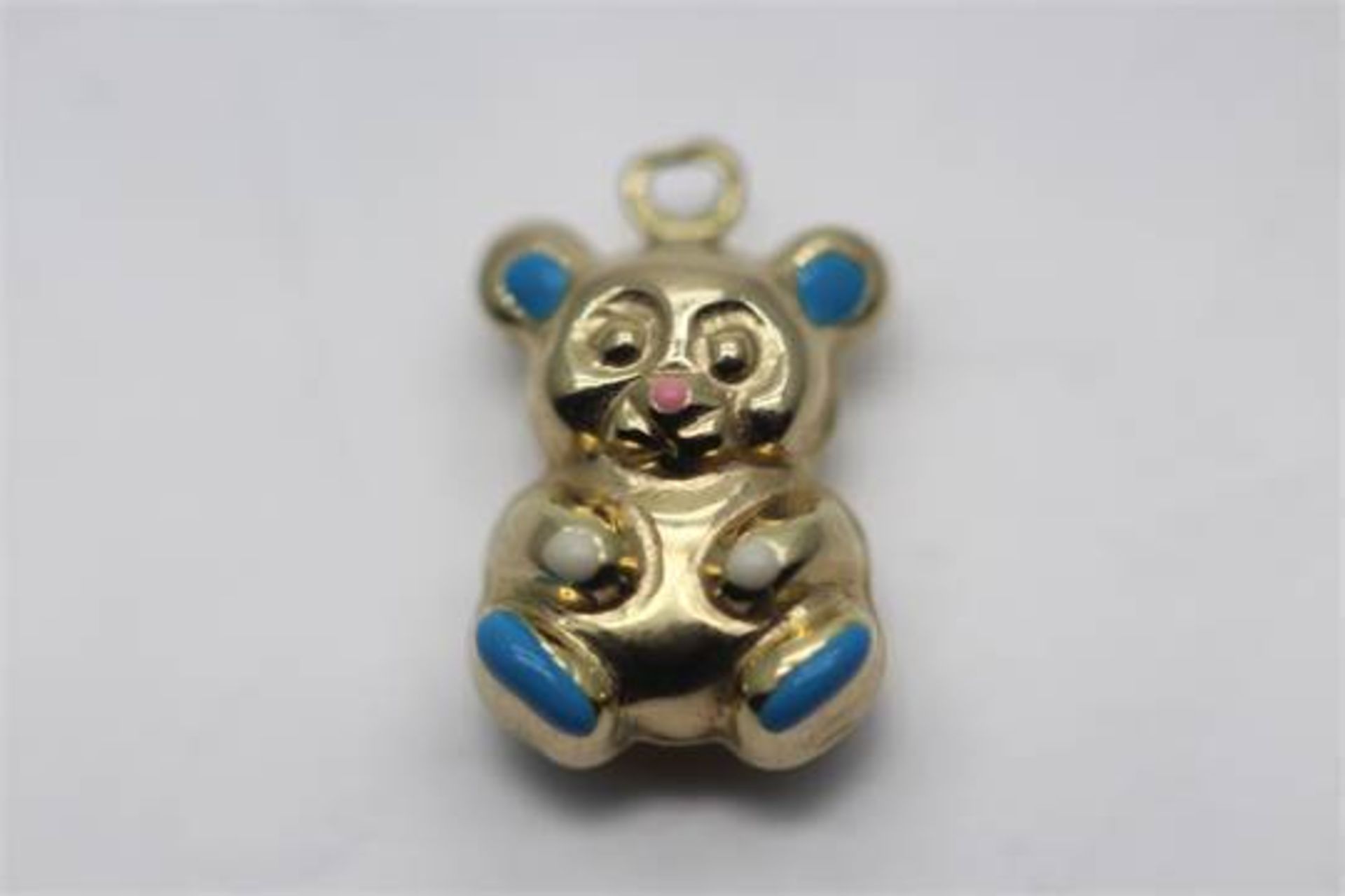 9CT YELLOW GOLD BEAR TEDDIE PENDENT (A101)