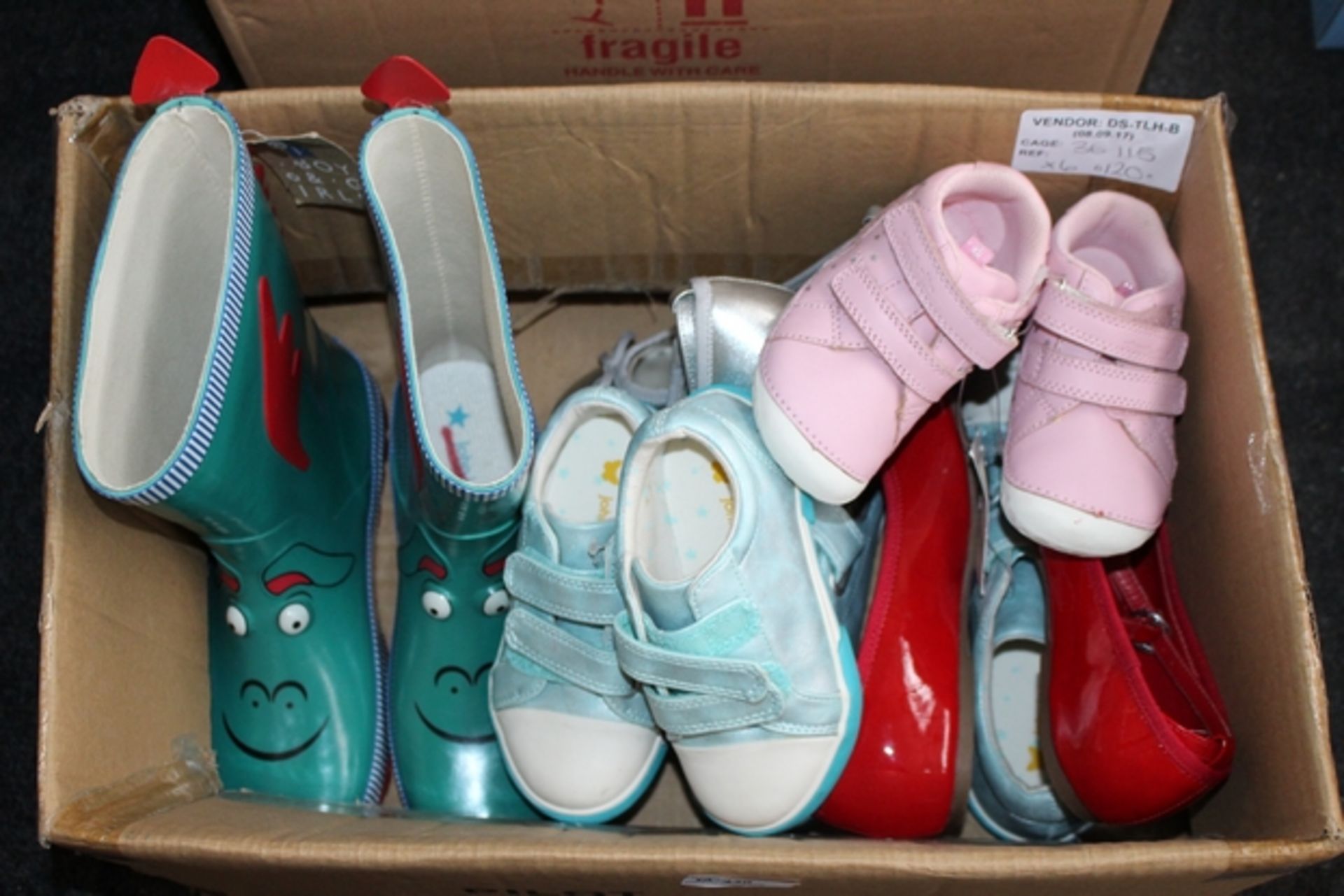 1X LOT TO CONTAIN 6 UNUSED PAIRS OF CHILDREN'S FOOTWEAR COMBINED RRP £120 (DS-TLH-B) (36.115)