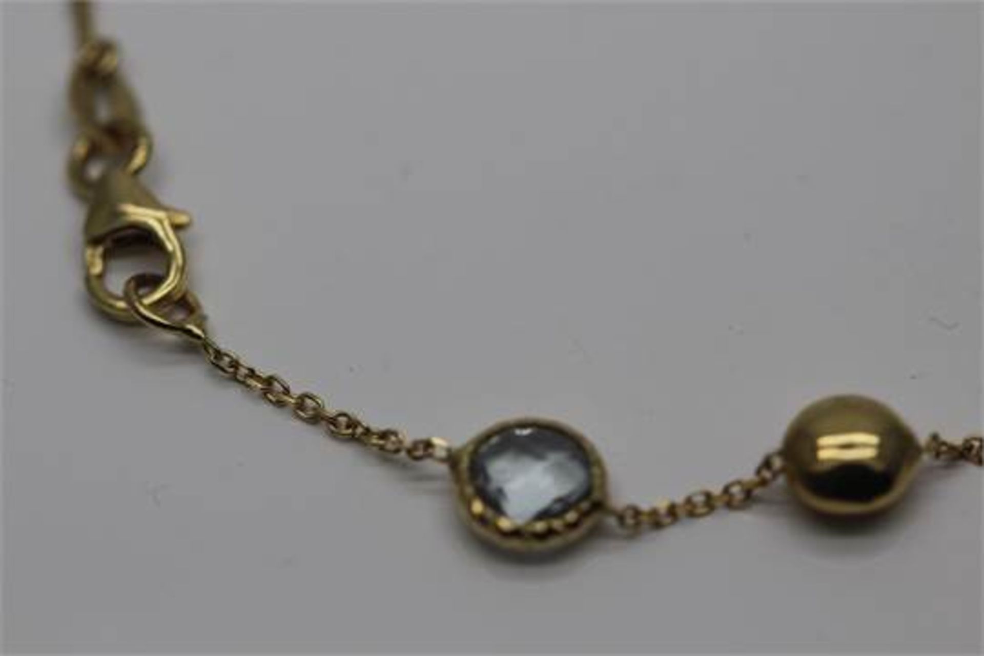 YELLOW GOLD LADIES BRACELET SET WITH APPROX 7.00 CARATS OF TOPAZ STONES (PV-JH) - Image 2 of 3