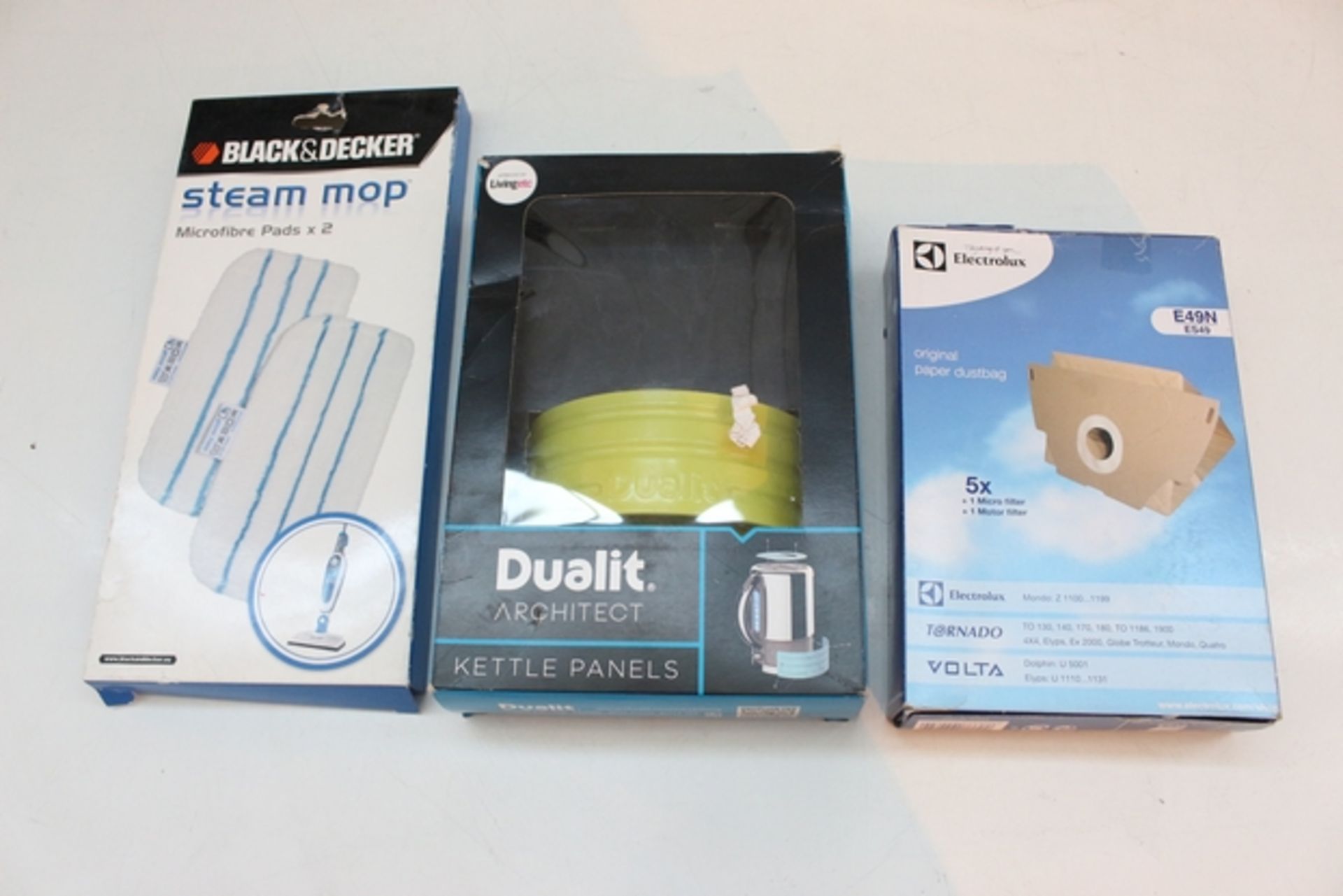 1X LOT TO CONTAIN 9 BOXED ITEMS TO INCLUDE KETTLE PANELS, PAPER DUST BAGS AND MUCH MORE (DS-TLH-