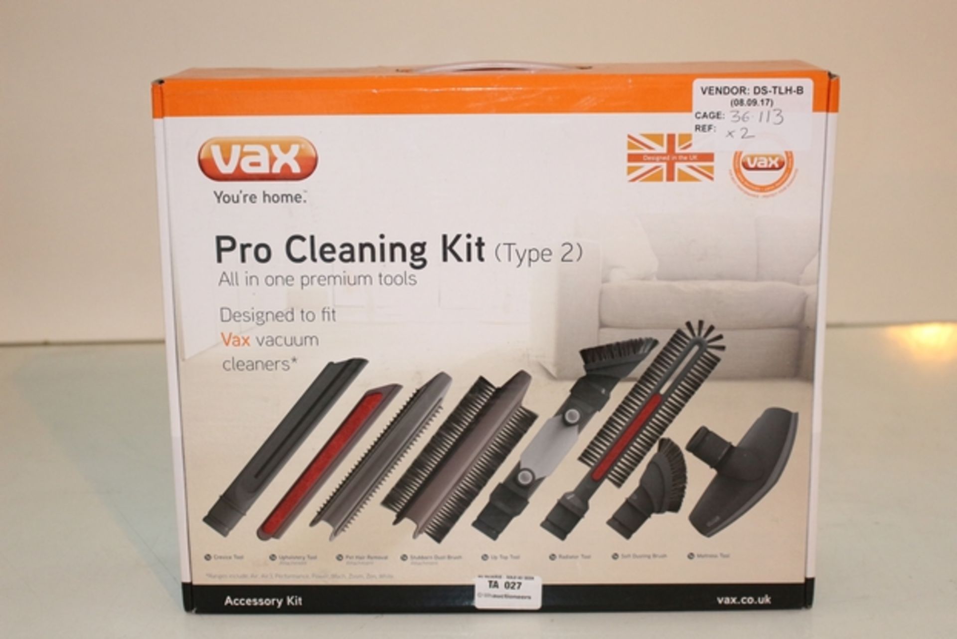 1X LOT TO CONTAIN 2 BOXED VAX PRO CLEANING KIT TYPE 2 RRP £40 (DS-TLH-B) (36.113)