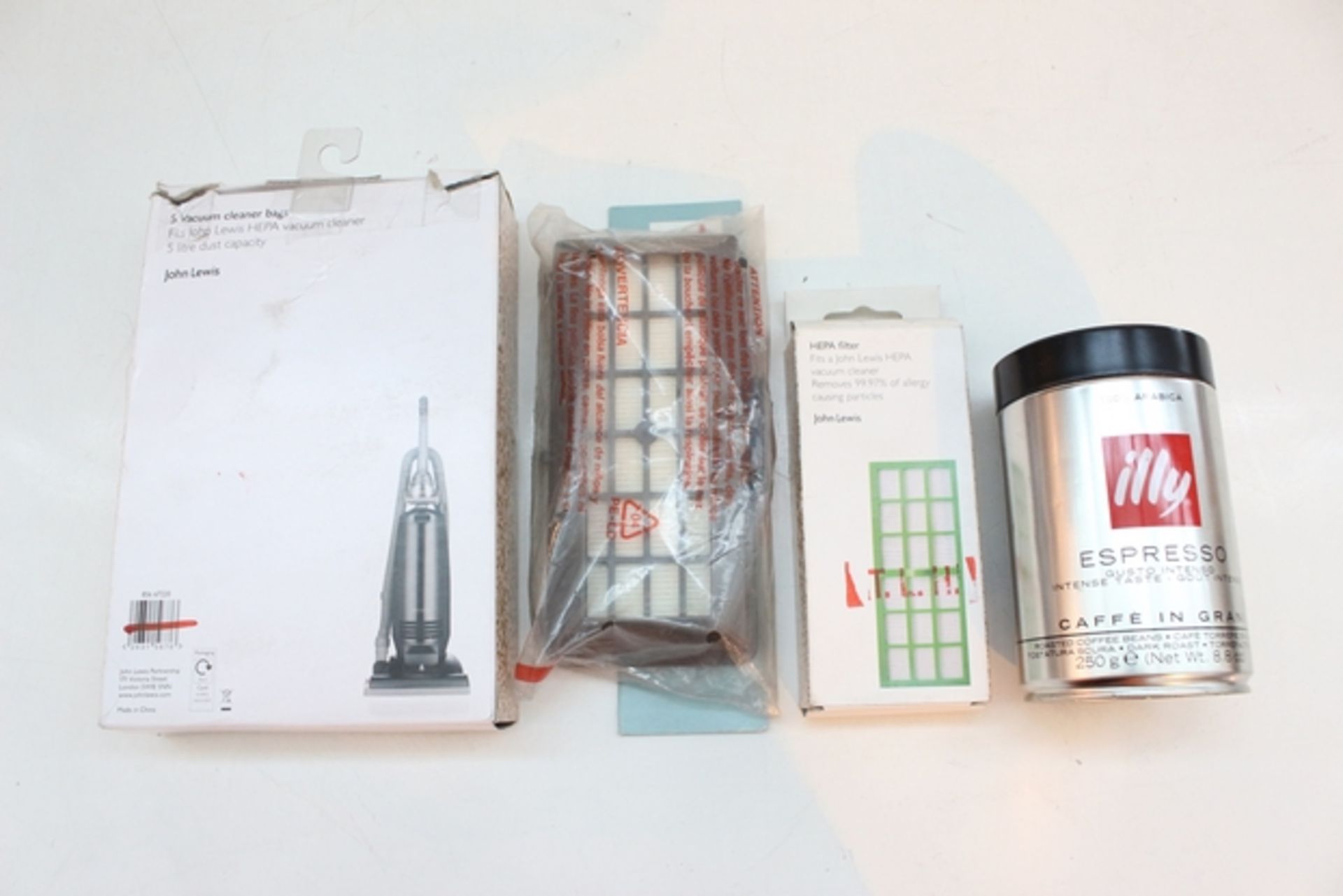 1X LOT TO CONTAIN 14 ASSORTED ITEMS TO INCLUDE HEPA FILTERS, COFFEE BEANS AND MUCH MORE (DS-TLH-