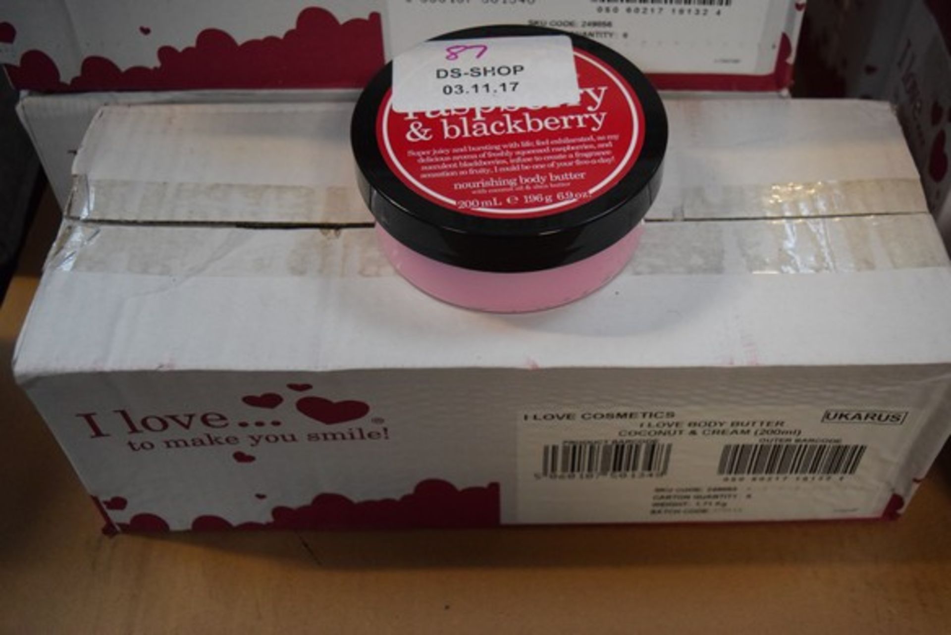 6 x I LOVE RASPBERRY AND BLACKBERRY NOURISHING BODY BUTTER 200ML RRP £5 EACH 03.11.17 P87 *PLEASE