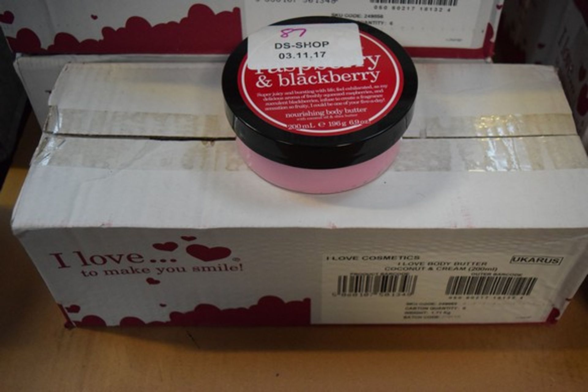 6 x I LOVE RASPBERRY AND BLACKBERRY NOURISHING BODY BUTTER 200ML RRP £5 EACH 03.11.17 P87 *PLEASE