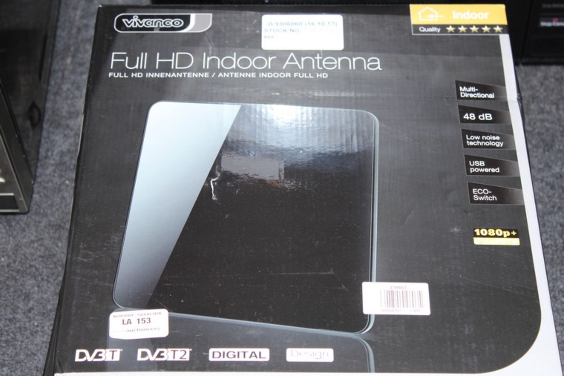 3 x BOXED FULL HD INDOOR ANTENNA ARIELS RRP £40 EACH (16.10.17) *PLEASE NOTE THAT THE BID PRICE IS