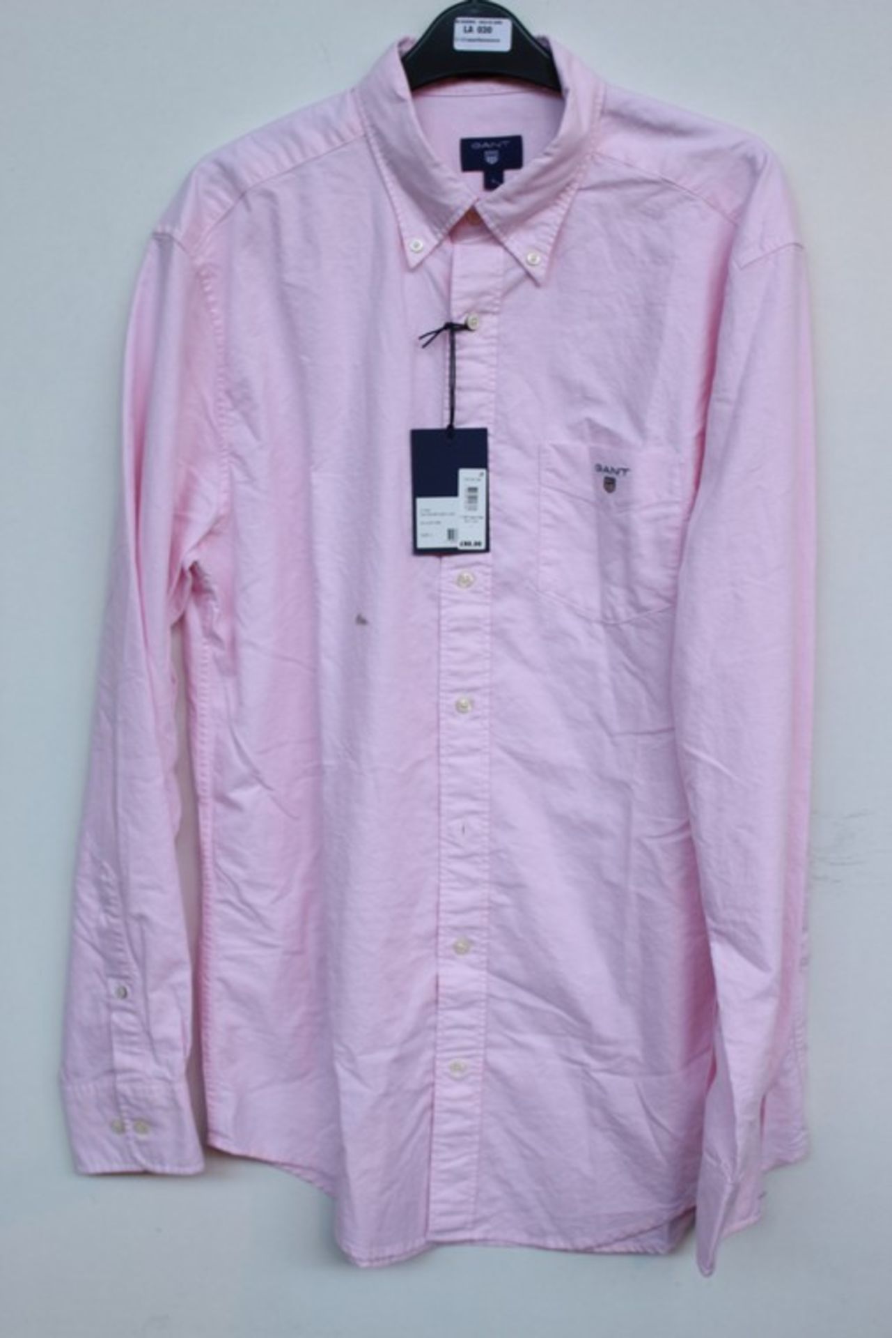 1 x GANT OXFORD SHIRT IN PINK SIZE L RRP £80 (16.10.17) *PLEASE NOTE THAT THE BID PRICE IS