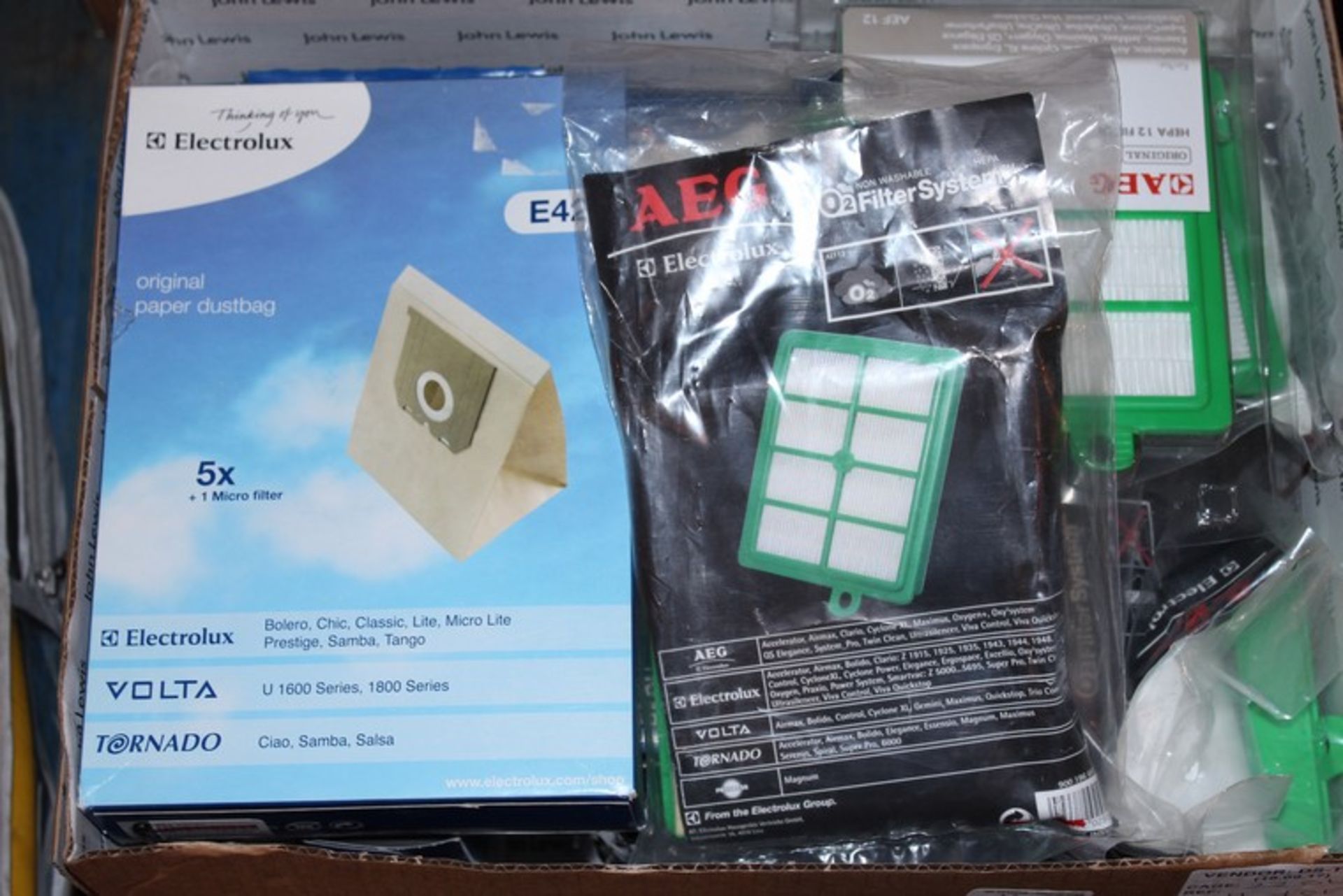 11 x BOXED AND UNBOXED ASSORTED AEG ITEMS TO INCLUDE FILTER SYSTEMS AND ORIGINAL PAPER DUST BAGS (