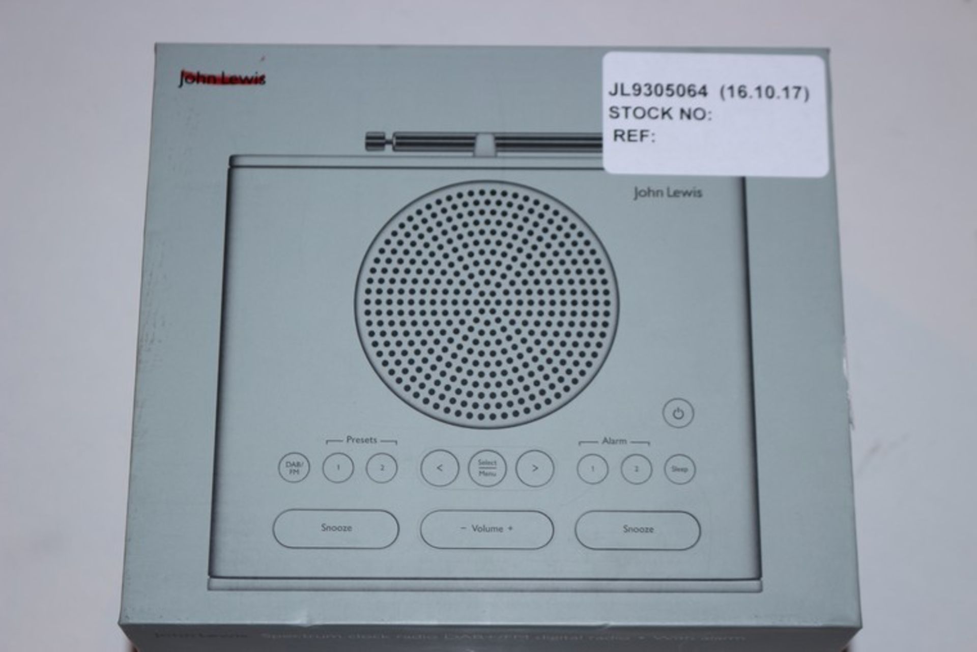 2 x BOXED JOHN LEWIS SPECTRUM CLOCK RADIOS DAB/FM RRP £50 EACH (16.10.17) *PLEASE NOTE THAT THE