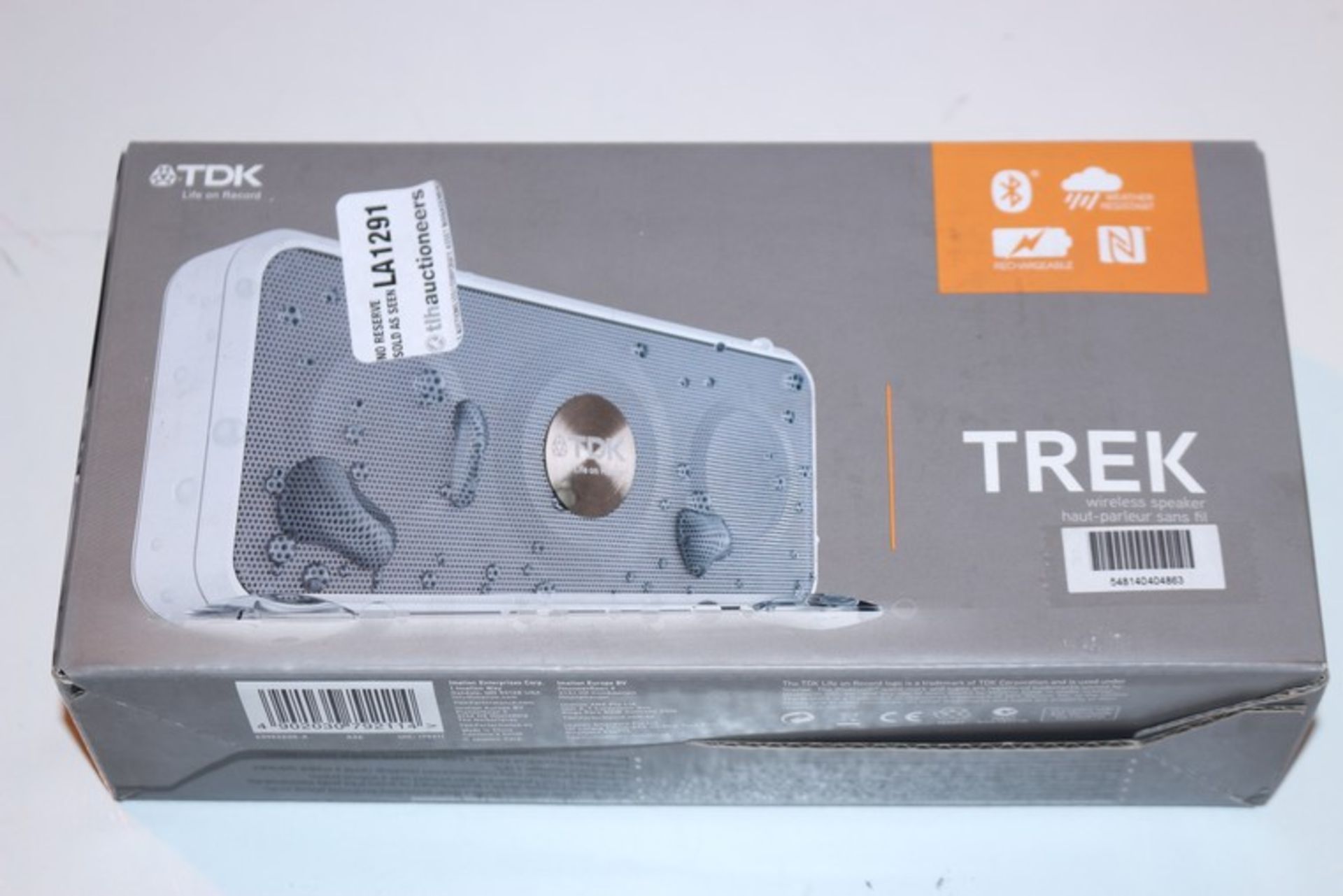 3 x BOXED TDK TRECK WIRELESS SPEAKERS *PLEASE NOTE THAT THE BID PRICE IS MULTIPLIED BY THE NUMBER OF