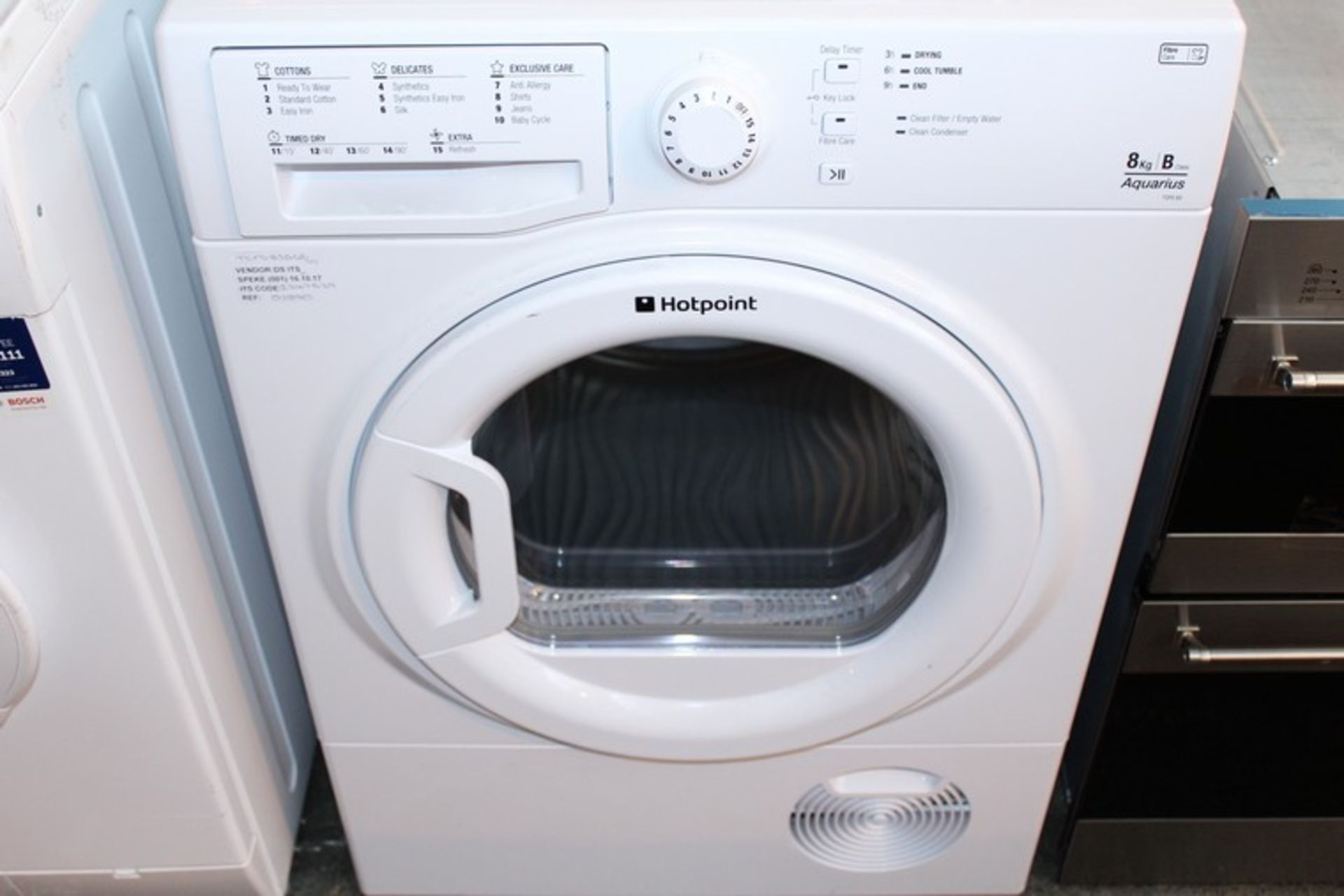 1 x HOTPOINT TCFS83BGB TUMBLE DRYER IN WHITE RRP £285 (16.10.17) (2347539) *PLEASE NOTE THAT THE BID