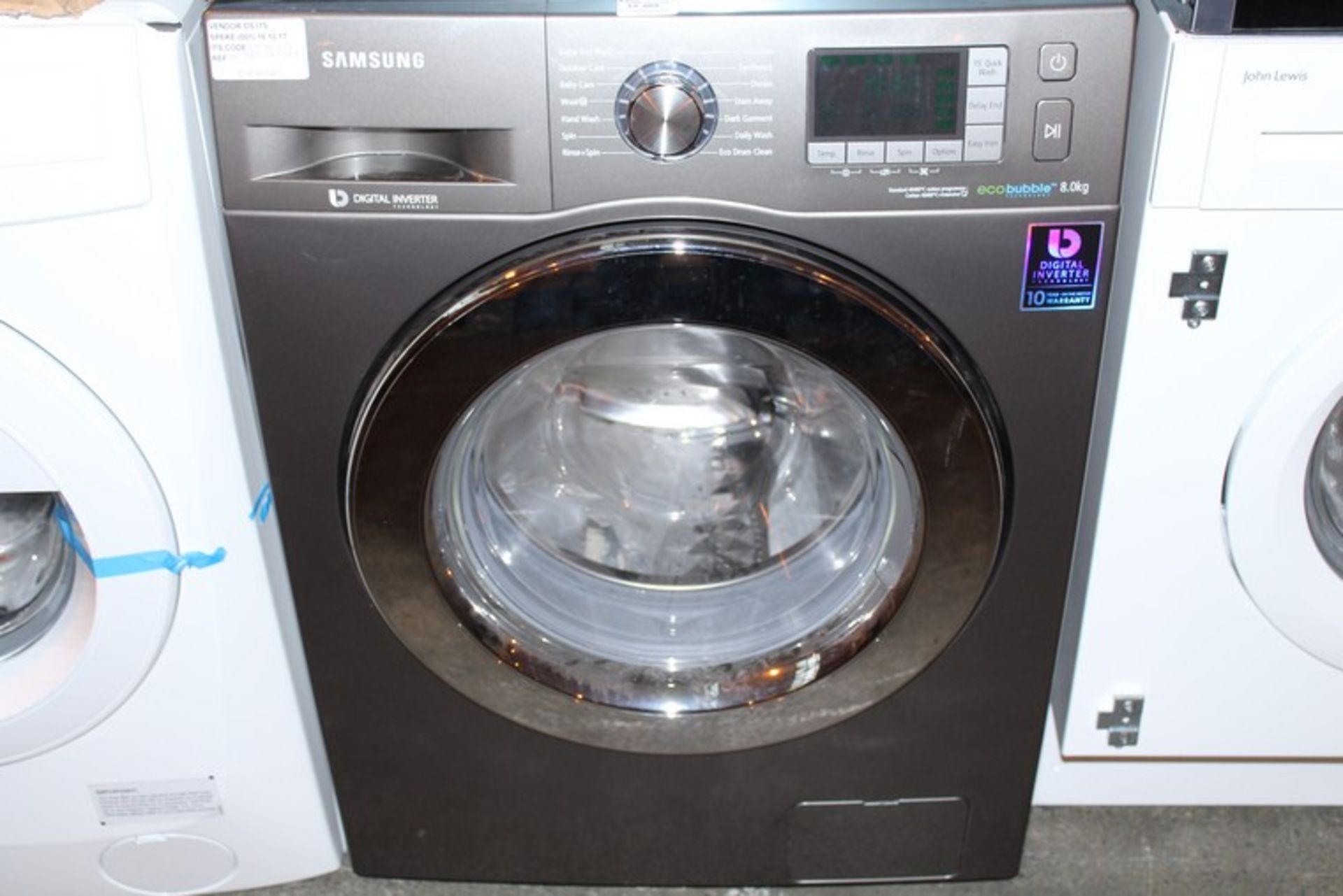 1 x SAMSUNG ECO BUBBLE 9KG WF80F5E5U4X WASHING MACHINE RRP £600 (16.10.17) (2376351) *PLEASE NOTE