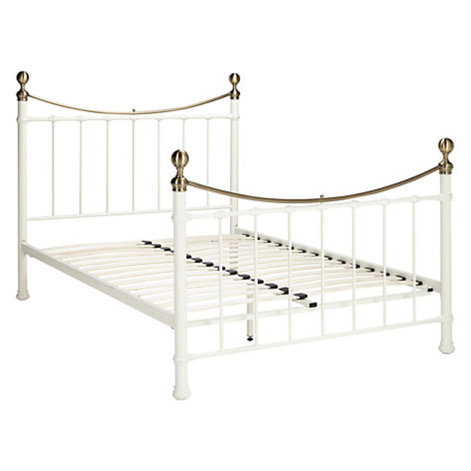 1 x BOXED 135CM JAYNE METAL BED IN WHITE *PLEASE NOTE THAT THE BID PRICE IS MULTIPLIED BY THE NUMBER