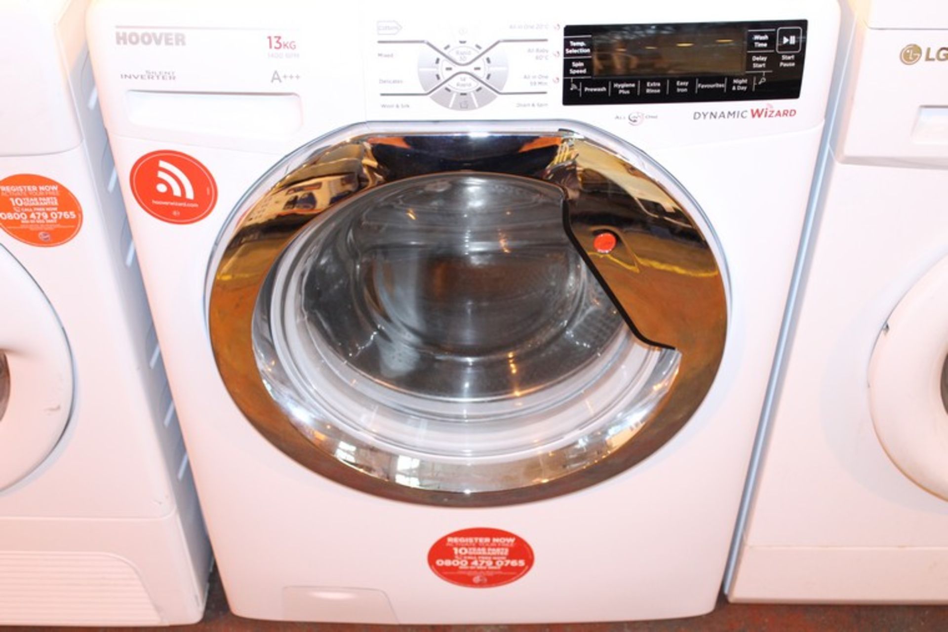 1 x HOOVER 13 KG 1400 RPM DWTL413A1W3 WASHING MACHINE IN WHITE (12/10/17) (2364894) *PLEASE NOTE