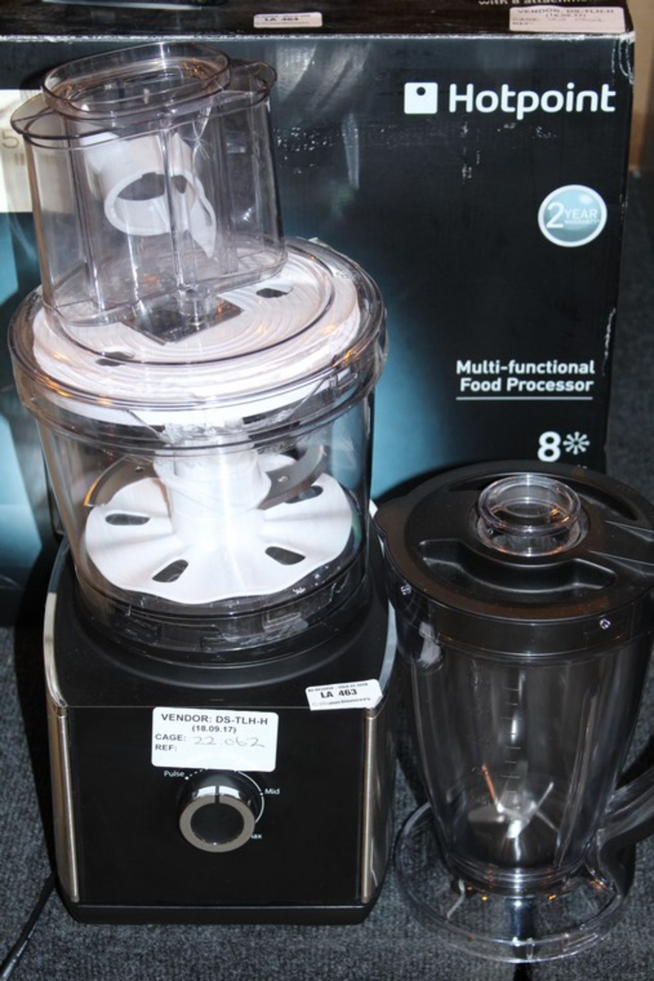 1 x HOTPOINT MULTI FUNCTION FOOD PROCESSOR (18.10.17) (22.062) *PLEASE NOTE THAT THE BID PRICE IS