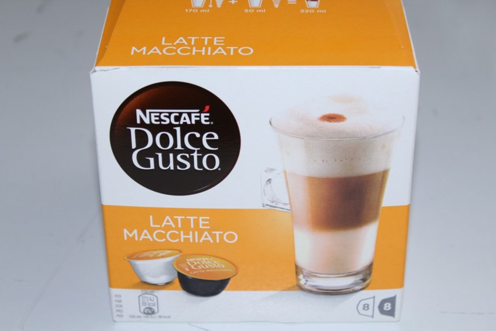 10 x BOXES EACH CONTAINING 16 NEST CAFÉ DOLCE GUSTO LATTE MACCHITO COFFEE *PLEASE NOTE THAT THE