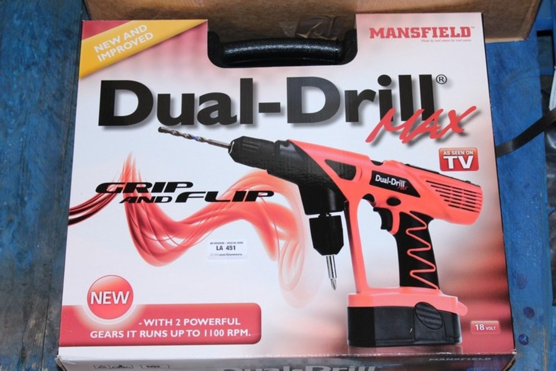 1 x BOXED MANS FIELD DUAL DRILL (18V) *PLEASE NOTE THAT THE BID PRICE IS MULTIPLIED BY THE NUMBER OF