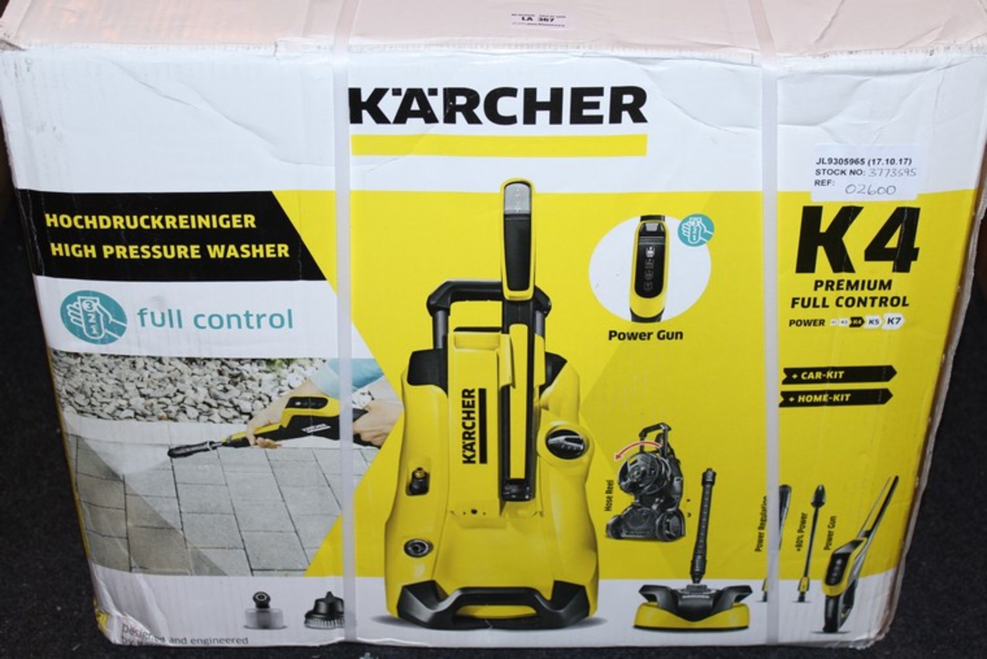 1 x BOXED KARCHER K4 PREMIUM FULL CONTROL HIGH PRESSURE WASHER RRP £260 (17.10.17)(3773595) *