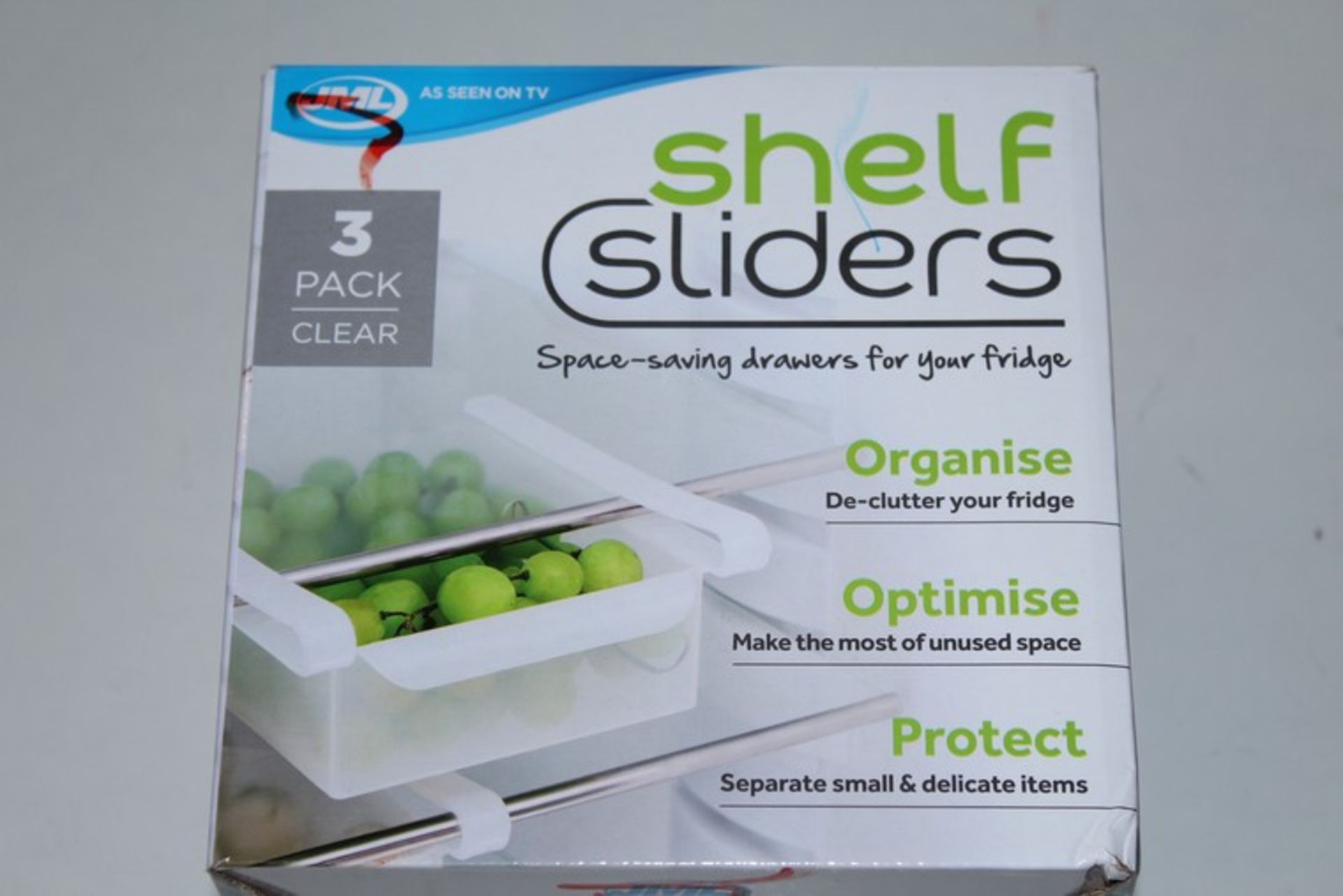 3 x BOXED SETS OF 3 SHELF SLIDERS *PLEASE NOTE THAT THE BID PRICE IS MULTIPLIED BY THE NUMBER OF