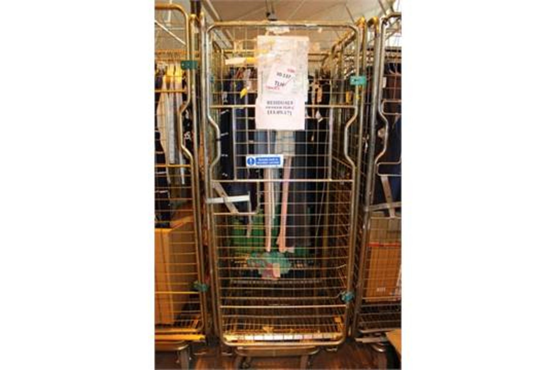 1X CAGE TO CONTAIN APPROXIMATELY 26 UNUSED ITEMS OF ASSORTED DESIGNER FASHION WEAR COMBINED RRP £