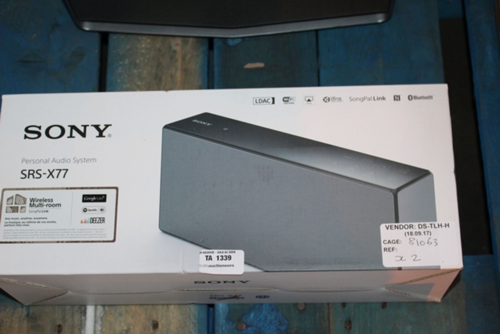 1X BOXED SONY PERSONAL AUDIO SYSTEM SRS-X77 RRP £80 (DS-TLH-H) (81.063)