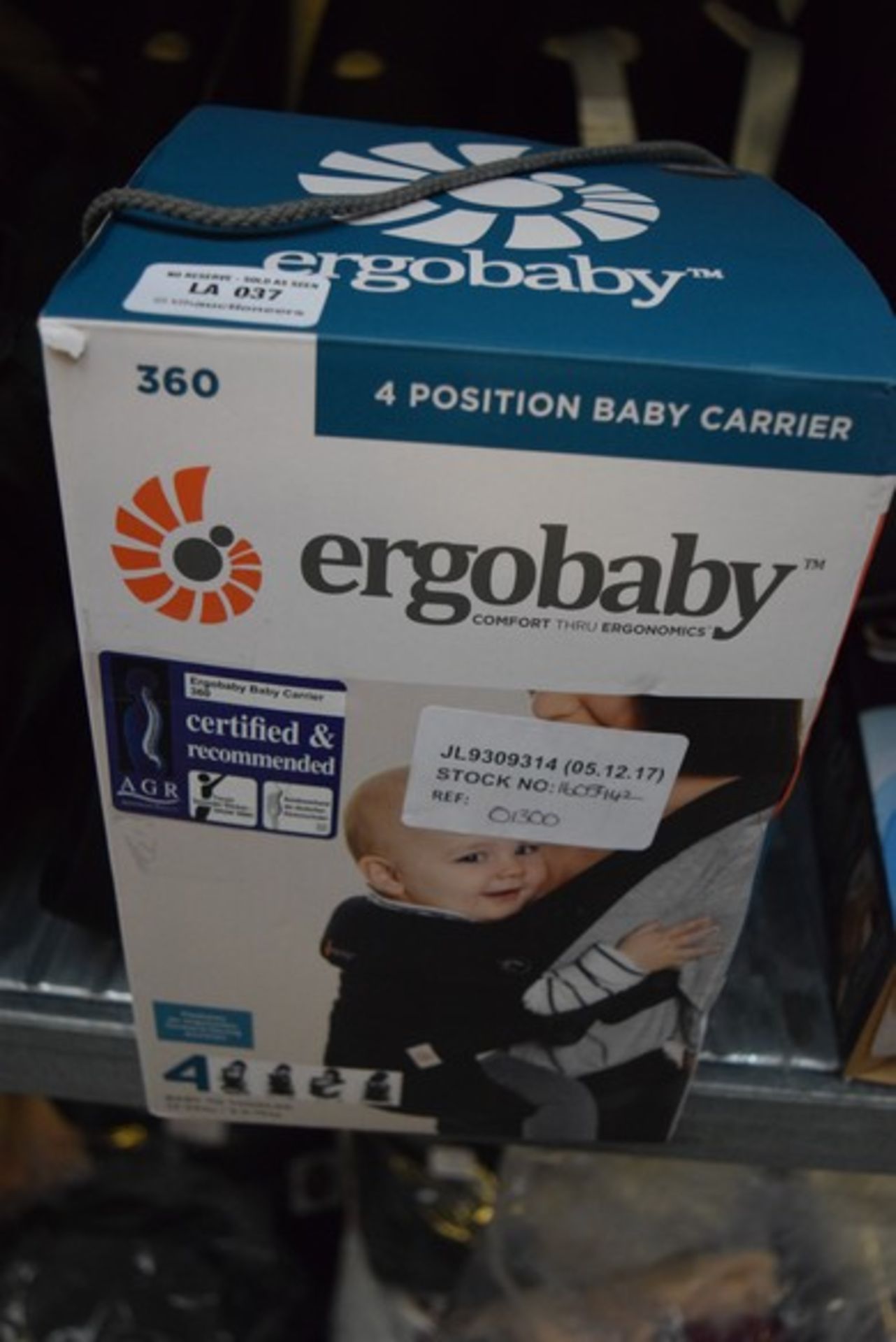 1 x ERGO BABY 4 POSITION BABY CARRIER RRP £130 05.12.17 1605942 *PLEASE NOTE THAT THE BID PRICE IS