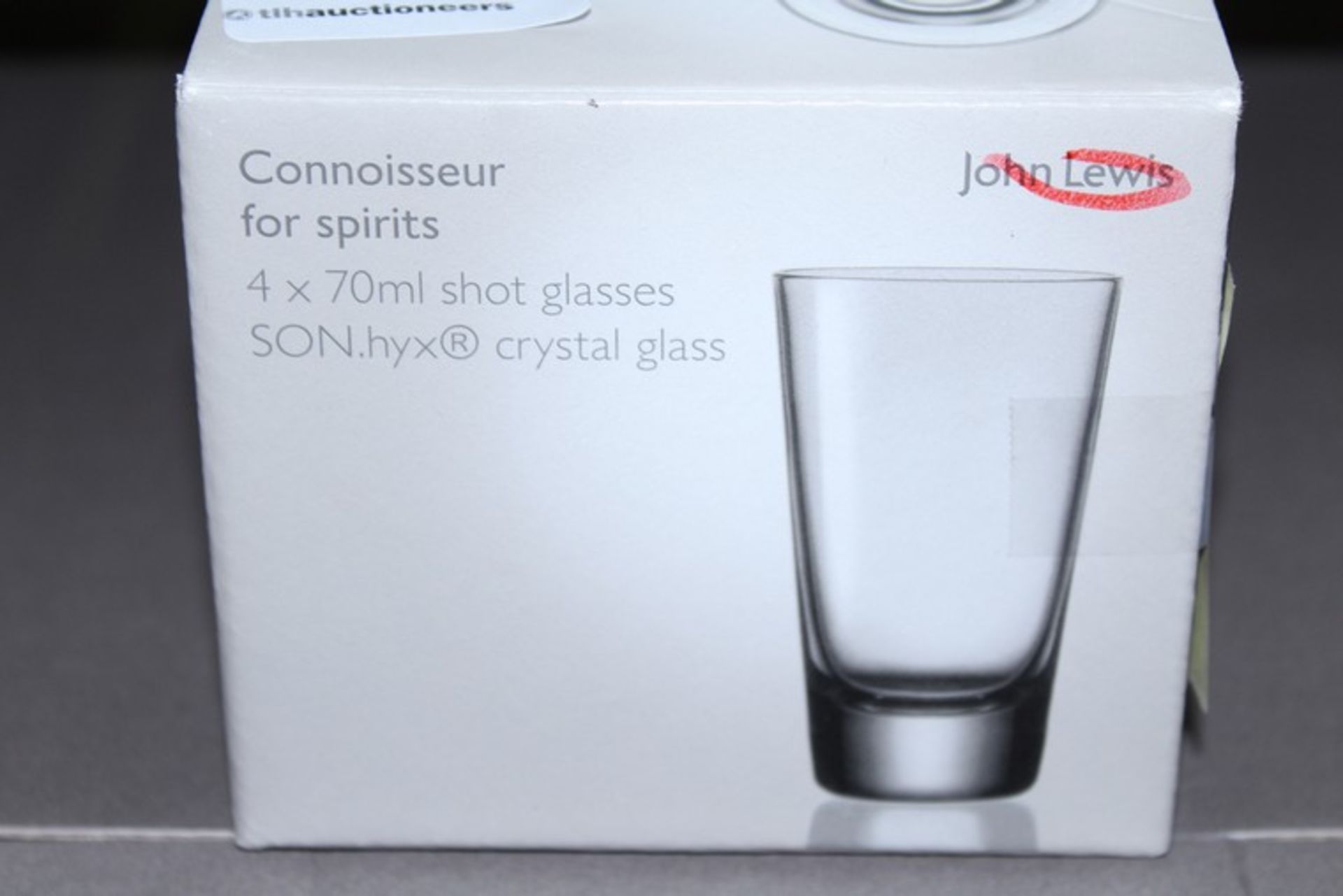 3 x BOXES OF 4 JOHN LEWIS SHOT GLASSES (16/11/17) *PLEASE NOTE THAT THE BID PRICE IS MULTIPLIED BY