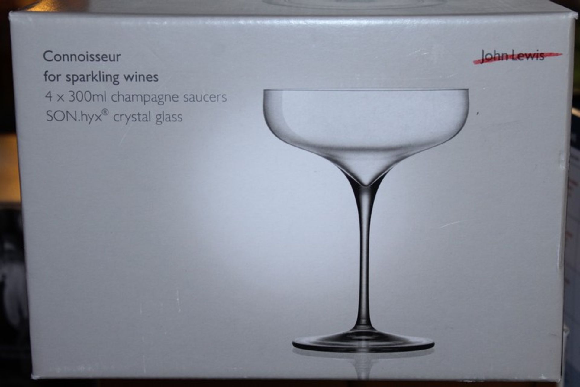 2 x BOXES OF 4 CONNOISSUR WINE GLASSES RRP £5 EACH (16/11/17) *PLEASE NOTE THAT THE BID PRICE IS