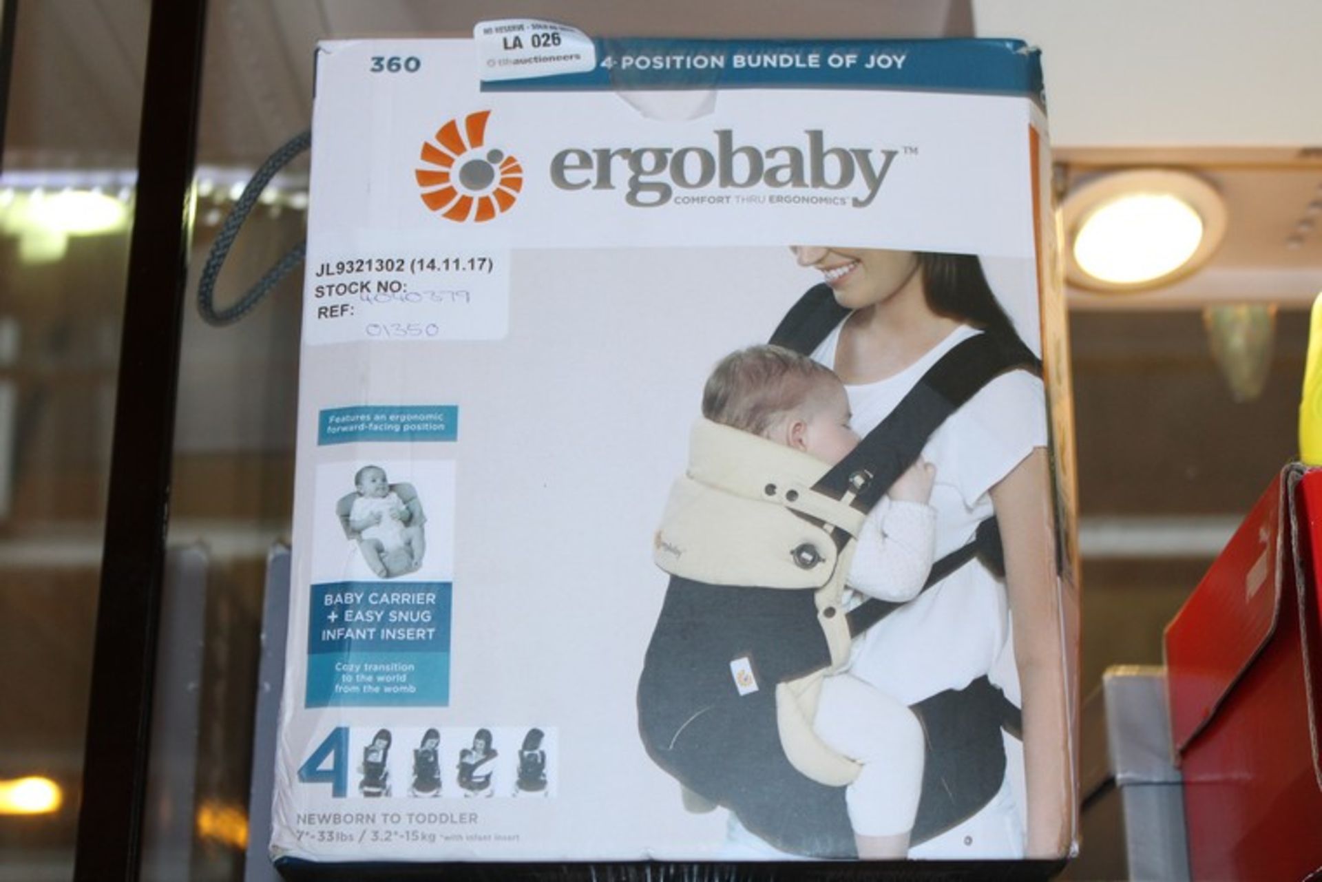 1 x BOXED ERGO BABY 4 POSITION BABY CARRIER RRP £135 (14/11/17) (4040379) *PLEASE NOTE THAT THE