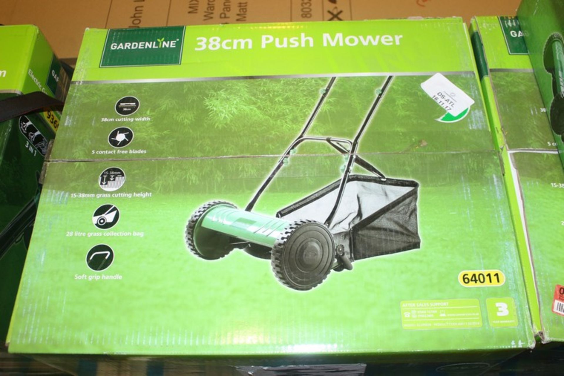 1 x BOXED GARDEN LINE 38CM PUSH MOWER *PLEASE NOTE THAT THE BID PRICE IS MULTIPLIED BY THE NUMBER OF