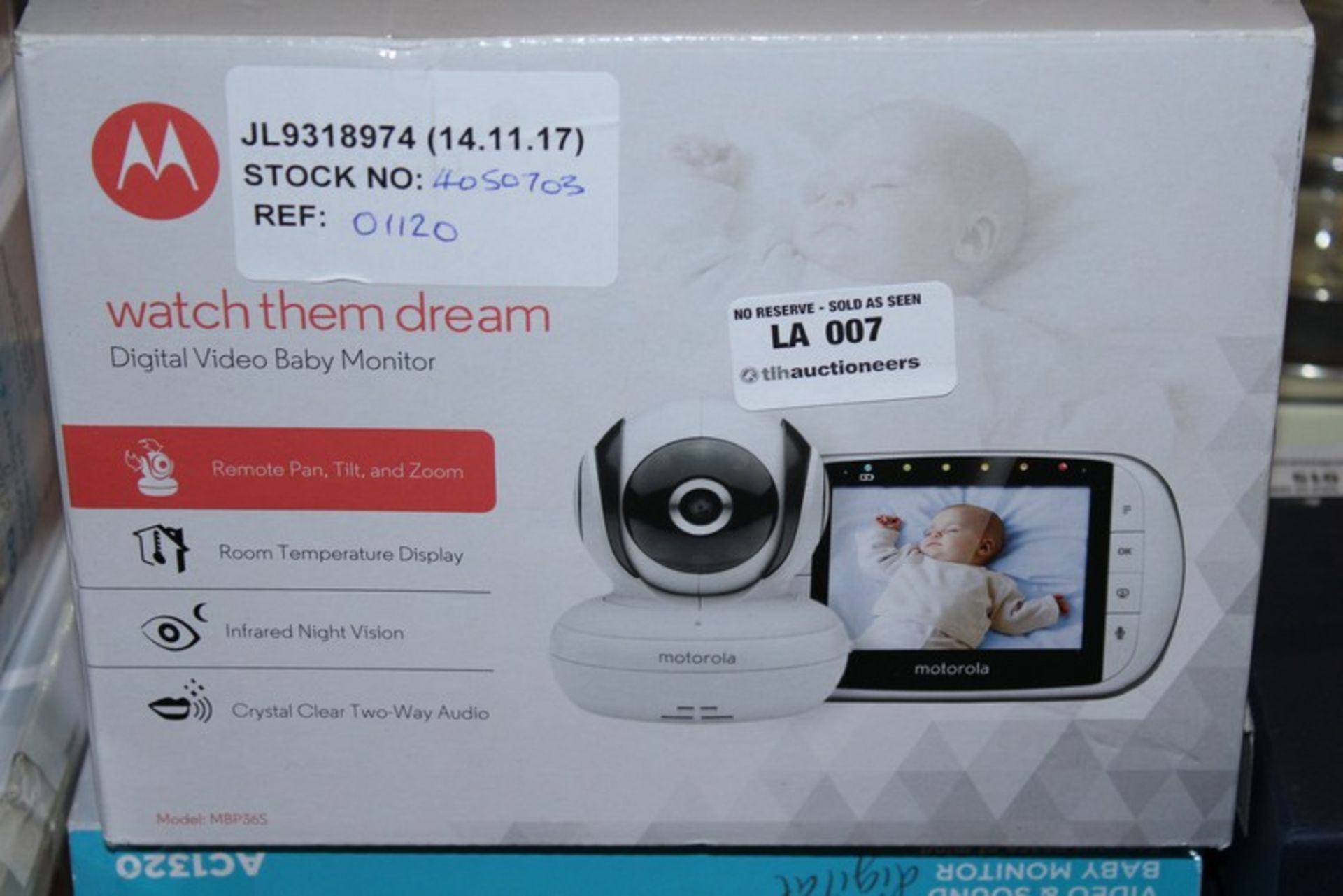 1 x BOXED MOTOROLA VIDEO BABY MONITOR RRP £110 (14/11/17) (4050703) *PLEASE NOTE THAT THE BID