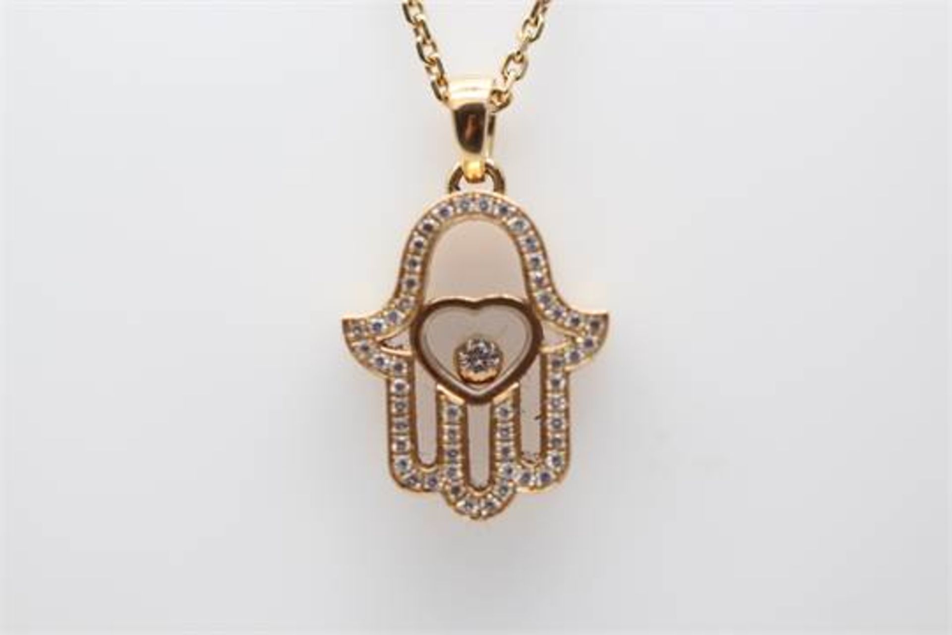 **£3995** CHOPARD FLOATING DIAMOND LADIES NECKLACE, SET WITH LUCK CHARM PENDENT FULL DIAMOND SET, SO - Image 2 of 4