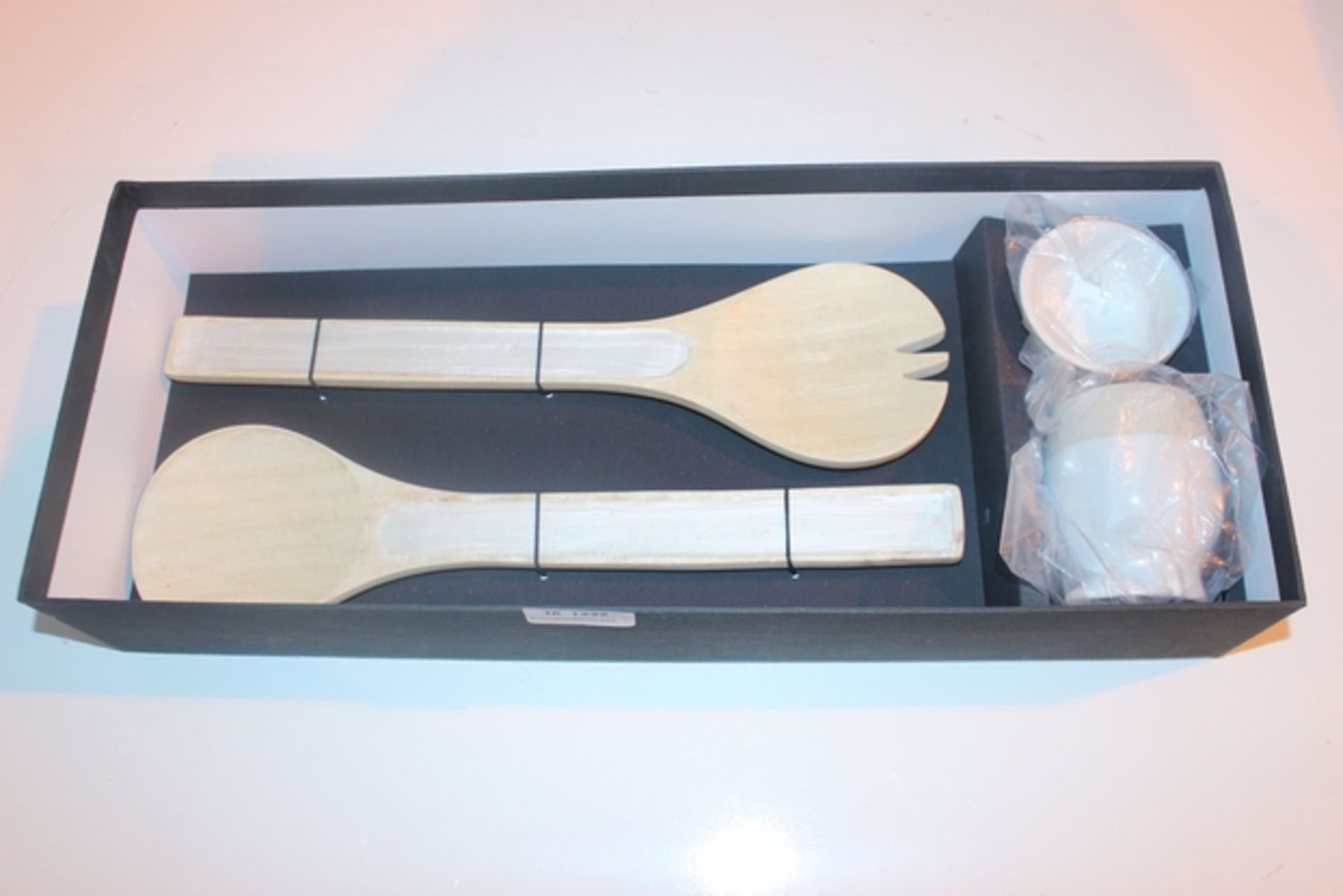 1X BOXED THE JUST SLATE COMPANY SALAD SERVER SET (DS-TLH-V) (61.011)