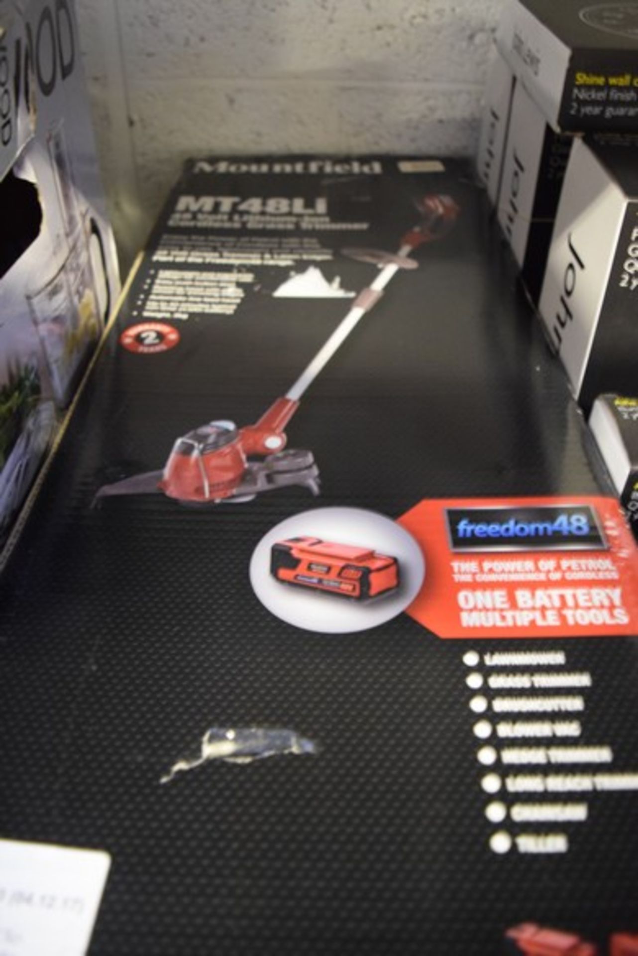 1 X MOUNTFIELD MT48LI48 CORDLESS GRASS TRIMMER RRP £100 04.12.17 1436630 T734