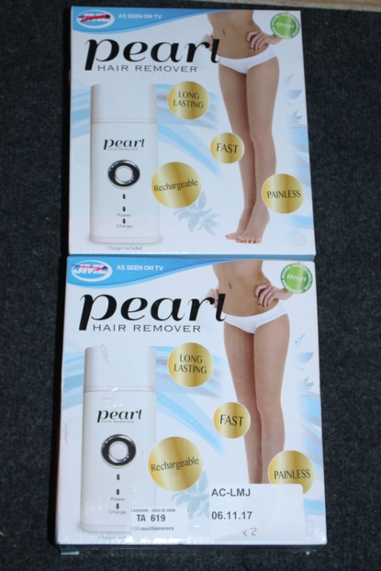 1X LOT TO CONTAIN 2 BOXED PEARL HAIR REMOVERS (AC-LMJ)