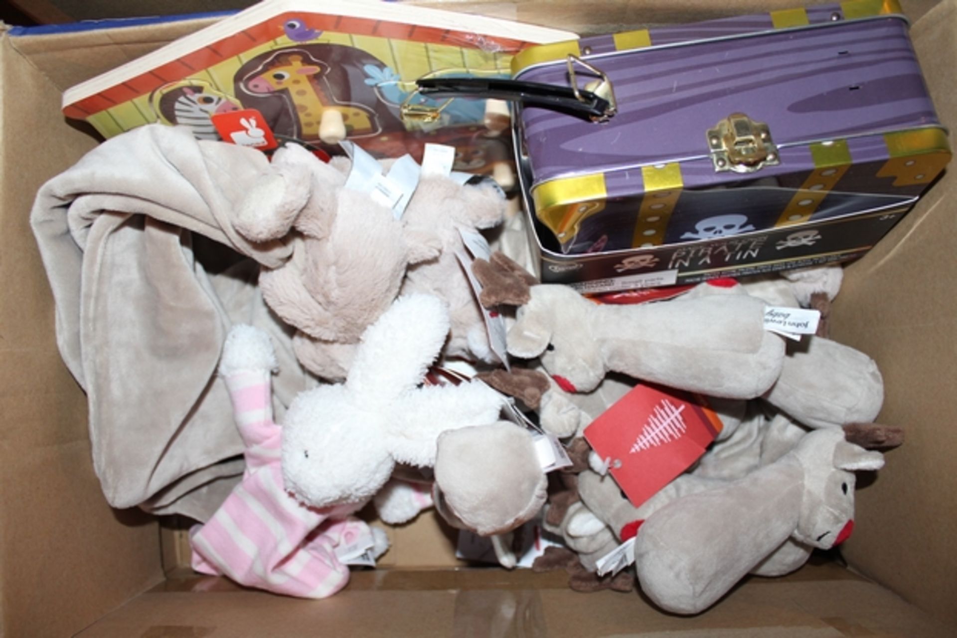 1X LOT TO CONTAIN 16 ITEMS TO INCLUDE REINDEER SQUEAKERS, CHILDREN'S TEDDYS AND MUCH MORE COMBINED