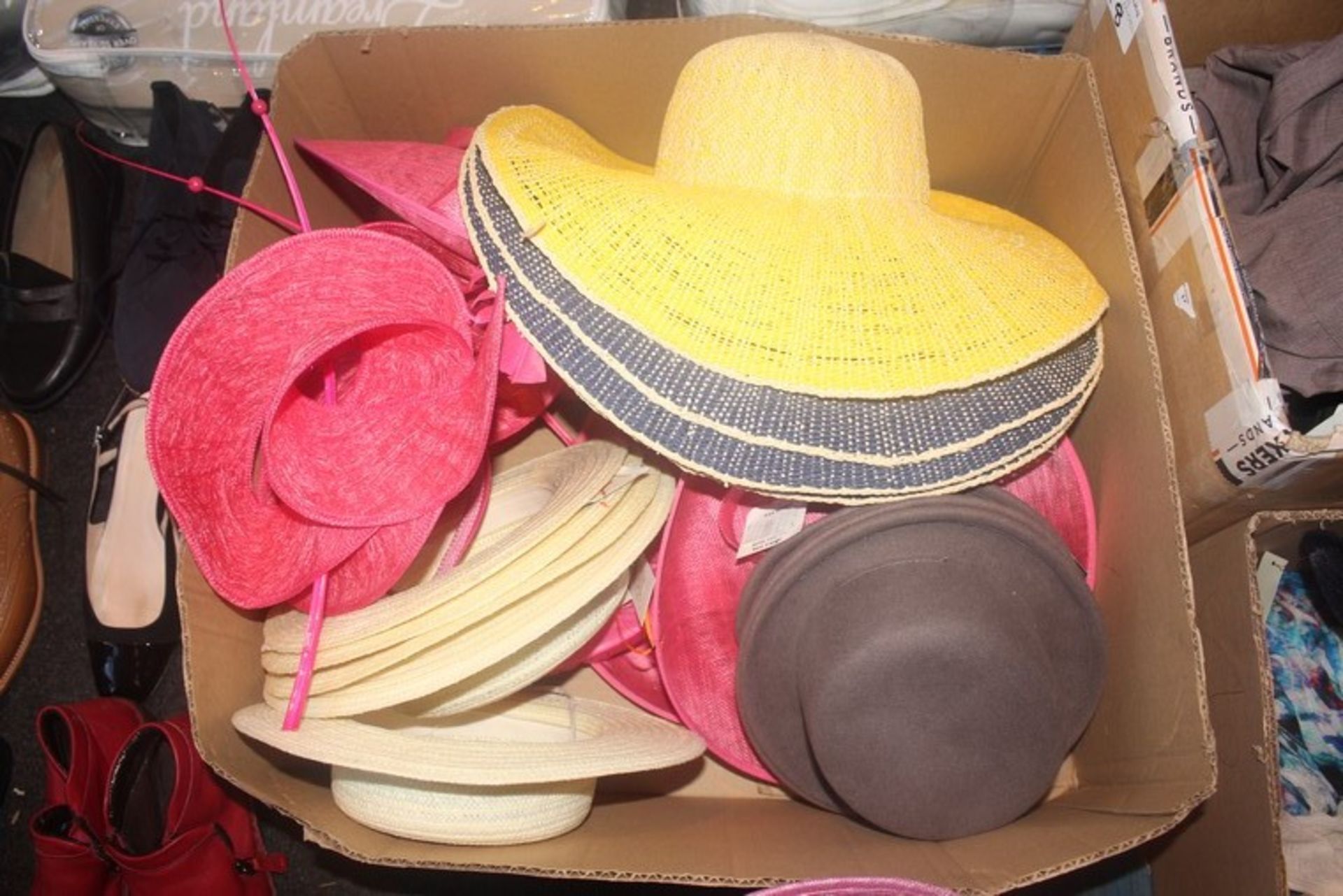 12 x ASSORTED DESIGNER HATS IN A BOX (28.09.17) (33.075) *PLEASE NOTE THAT THE BID PRICE IS