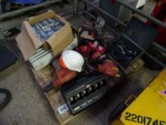 Pallet of tools, Hilti breakers, radiator, Bosch sander etc
