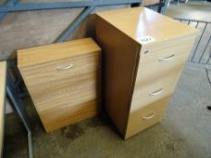 1 no 3 drawer filing cabinet and 1 no 2 drop drawer filing cabinet