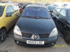 Renault Clio Dynamique 16V - HS53 LSC Date of registration: 12.02.2004 1149cc, petrol, manual, black