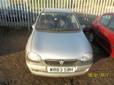 Vauxhall Corsa Club 12V - W883 SBH Date of registration: 07.03.2000 973cc, petrol, manual, silver