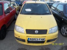 Fiat Punto Active Sport 16V - GD53 FHX Date of registration: 30.01.2004 1242cc, petrol, manual,