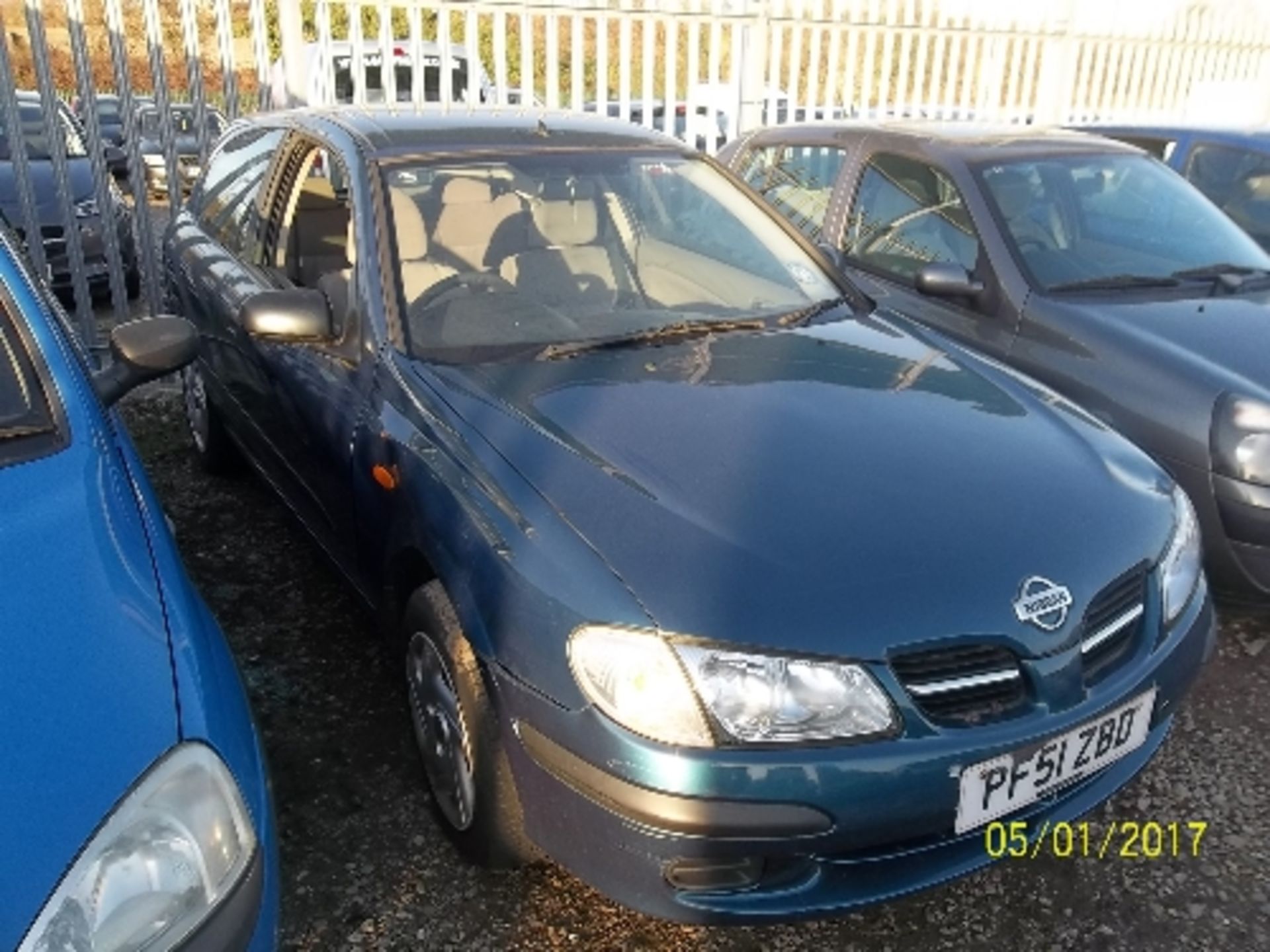 Nissan Almera E - PF51 ZBD Date of registration: 13.02.2002 1497cc, petrol, manual, blue Odometer - Image 2 of 5