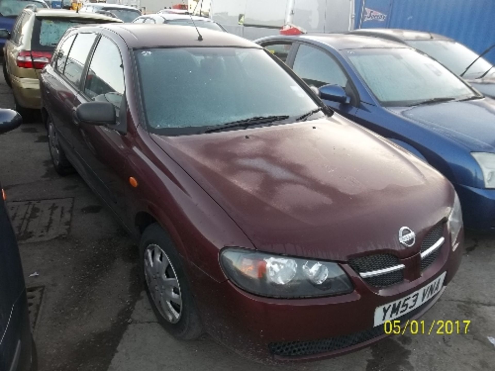 Nissan Almera S - YM53 VNA Date of registration: 31.12.2003 1497cc, petrol, manual, red Odometer - Image 2 of 4