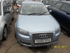 Audi A3 Sport TDI -YG05 YFH Date of registration: 29.07.2005 1968cc, diesel, manual, blue Odometer