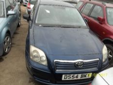 Toyota Avensis T3-S D-4D - DS54 BKY Date of registration: 11.02.2005 1995cc, diesel, manual, blue