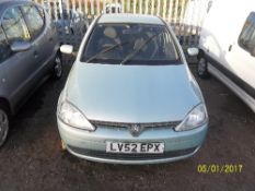 Vauxhall Corsa Comfort 16V - LV52 EPX Date of registration: 11.10.2002 1199cc, petrol, manual, green